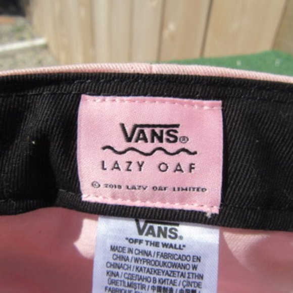 Vans Off The Wall Lazy Oaf Not Now Pink Black & White Bow Baseball Hat Cap - Picture 8 of 9